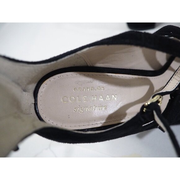 Cole Haan Black Suede Grand OS Signature Strappy Heels, Size 6.5 (US) - Picture 9 of 12